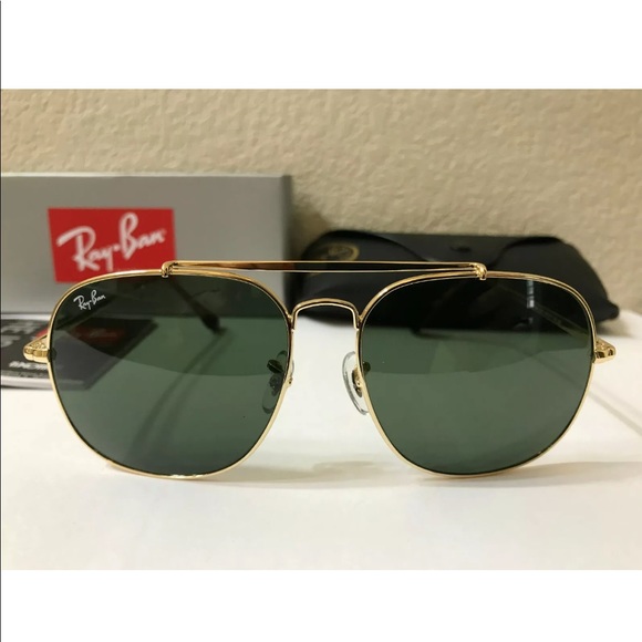 RAY-BAN General Square Gold Frame/Green Classic - Picture 4 of 5